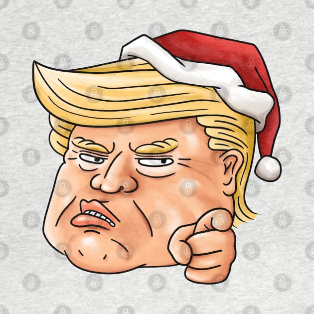 Grumpy Trump Santa Hat by Takeda_Art